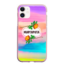 Чехол iPhone 11 матовый Маргарита, цвет: 3D-светло-розовый