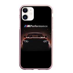 Чехол iPhone 11 матовый BMW Z, цвет: 3D-светло-розовый