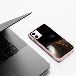 Чехол iPhone 11 матовый Night route, цвет: 3D-светло-розовый — фото 2