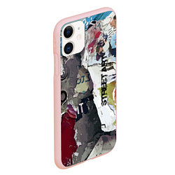 Чехол iPhone 11 матовый Street art, цвет: 3D-светло-розовый — фото 2