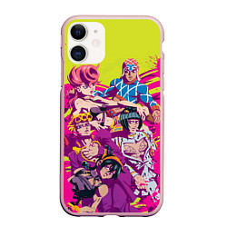 Чехол iPhone 11 матовый JoJos, цвет: 3D-светло-розовый