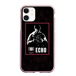 Чехол iPhone 11 матовый Echo, цвет: 3D-светло-розовый