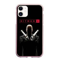 Чехол iPhone 11 матовый Hitman III, цвет: 3D-светло-розовый