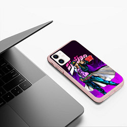Чехол iPhone 11 матовый JOJOS BIZARRE ADVENTURE, цвет: 3D-светло-розовый — фото 2