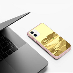 Чехол iPhone 11 матовый Пустыня, цвет: 3D-светло-розовый — фото 2
