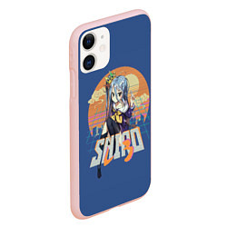 Чехол iPhone 11 матовый Shiro princess, цвет: 3D-светло-розовый — фото 2