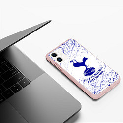 Чехол iPhone 11 матовый Tottenham, цвет: 3D-светло-розовый — фото 2