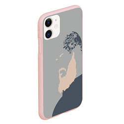 Чехол iPhone 11 матовый Рагнар Лодброк, цвет: 3D-светло-розовый — фото 2