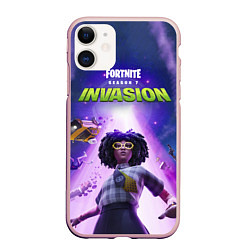 Чехол iPhone 11 матовый FORTNITE 7 СЕЗОН 2 ЧАСТЬ, цвет: 3D-светло-розовый