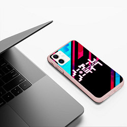 Чехол iPhone 11 матовый NO GAME NO LIFE LOGO, цвет: 3D-светло-розовый — фото 2