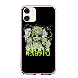 Чехол iPhone 11 матовый Nevermind, цвет: 3D-светло-розовый