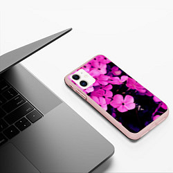 Чехол iPhone 11 матовый Цветочный Альянс!, цвет: 3D-светло-розовый — фото 2