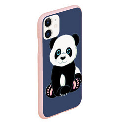 Чехол iPhone 11 матовый Милая Панда Sweet Panda, цвет: 3D-светло-розовый — фото 2