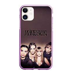 Чехол iPhone 11 матовый Maneskin, цвет: 3D-сиреневый