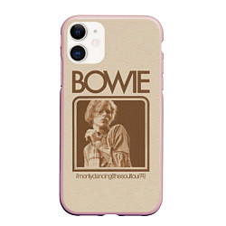 Чехол iPhone 11 матовый Im Only Dancing - David Bowie, цвет: 3D-светло-розовый