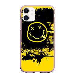 Чехол iPhone 11 матовый Нирвана Гранж Nirvana Smile, цвет: 3D-светло-розовый