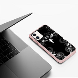 Чехол iPhone 11 матовый WALHALLA TEAM TOKYO REVENGERS DRAGON TATTOO, цвет: 3D-светло-розовый — фото 2