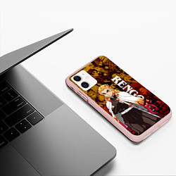 Чехол iPhone 11 матовый RENGOKU, КЛИНОК РАССЕКАЮЩИЙ ДЕМОНОВ, цвет: 3D-светло-розовый — фото 2