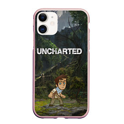 Чехол iPhone 11 матовый Uncharted На картах не значится, цвет: 3D-светло-розовый