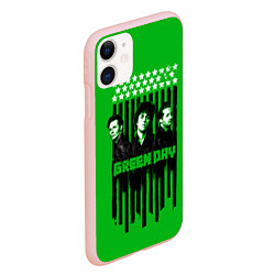 Чехол iPhone 11 матовый Green day is here, цвет: 3D-светло-розовый — фото 2