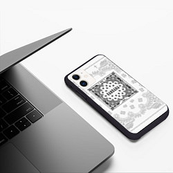 Чехол iPhone 11 матовый Big Baby Tape x Kizaru BANDANA Бандана Кизару Тейп, цвет: 3D-черный — фото 2