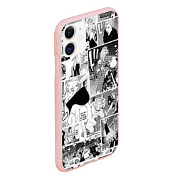 Чехол iPhone 11 матовый Токийские мстители манга, цвет: 3D-светло-розовый — фото 2