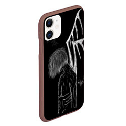 Чехол iPhone 11 матовый Dead Ghoul, цвет: 3D-коричневый — фото 2