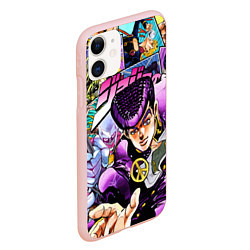 Чехол iPhone 11 матовый JoJos Bizarre Adventure: Josuke, цвет: 3D-светло-розовый — фото 2