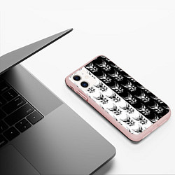 Чехол iPhone 11 матовый GENSHIN IMPACT XIAO MASK ГЕНШИН ИМПАКТ СЯО МАСКА, цвет: 3D-светло-розовый — фото 2