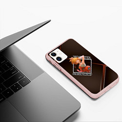 Чехол iPhone 11 матовый Yoimiya Ёимия Наганохара, Genshin Impact, цвет: 3D-светло-розовый — фото 2