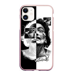 Чехол iPhone 11 матовый Salvador Dali - Сальвадор Дали, цвет: 3D-светло-розовый