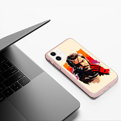 Чехол iPhone 11 матовый Босс с повязкой, цвет: 3D-светло-розовый — фото 2