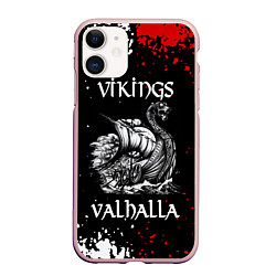 Чехол iPhone 11 матовый Викинги: Вальхалла Vikings: Valhalla, цвет: 3D-светло-розовый