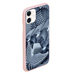 Чехол iPhone 11 матовый Vanguard pattern 2078 Abstraction, цвет: 3D-светло-розовый — фото 2