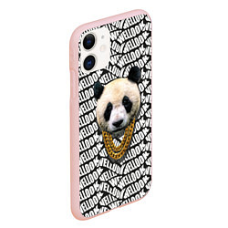 Чехол iPhone 11 матовый Panda Look, цвет: 3D-светло-розовый — фото 2