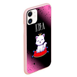 Чехол iPhone 11 матовый Ева КОШКА Минимализм, цвет: 3D-светло-розовый — фото 2