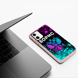 Чехол iPhone 11 матовый Борис Россия, цвет: 3D-светло-розовый — фото 2