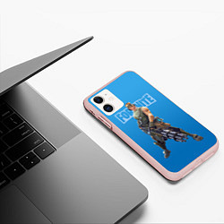 Чехол iPhone 11 матовый Fortnite Recon Scout Video game Разведчик, цвет: 3D-светло-розовый — фото 2