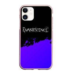 Чехол iPhone 11 матовый Evanescence Purple Grunge, цвет: 3D-светло-розовый