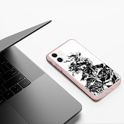 Чехол iPhone 11 матовый Metal Gear Rising: Revengeance, цвет: 3D-светло-розовый — фото 2