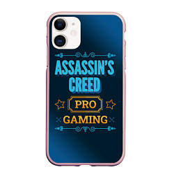 Чехол iPhone 11 матовый Игра Assassins Creed: PRO Gaming, цвет: 3D-светло-розовый