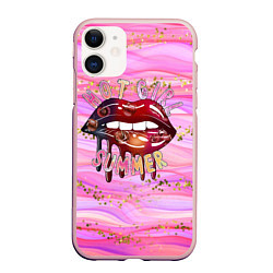 Чехол iPhone 11 матовый HOT GIRL SUMMER, цвет: 3D-светло-розовый