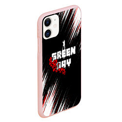 Чехол iPhone 11 матовый Green day - абстракция, цвет: 3D-светло-розовый — фото 2