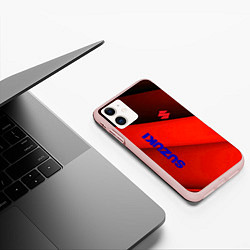 Чехол iPhone 11 матовый Suzuki - абстракция, цвет: 3D-светло-розовый — фото 2