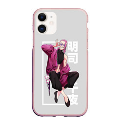 Чехол iPhone 11 матовый Akashi Haruchiyo TR, цвет: 3D-светло-розовый