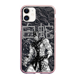 Чехол iPhone 11 матовый Whitesnake - stand of Enrico Pucci - Jojo, цвет: 3D-светло-розовый