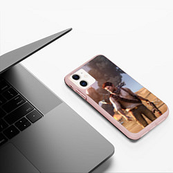 Чехол iPhone 11 матовый Uncharted 3, цвет: 3D-светло-розовый — фото 2