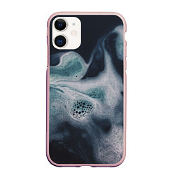 Чехол iPhone 11 матовый Дымчатая пенка, цвет: 3D-светло-розовый