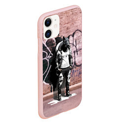 Чехол iPhone 11 матовый Dude capybara - Bronx - graffiti, цвет: 3D-светло-розовый — фото 2