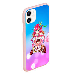 Чехол iPhone 11 матовый No Game No Life, цвет: 3D-светло-розовый — фото 2